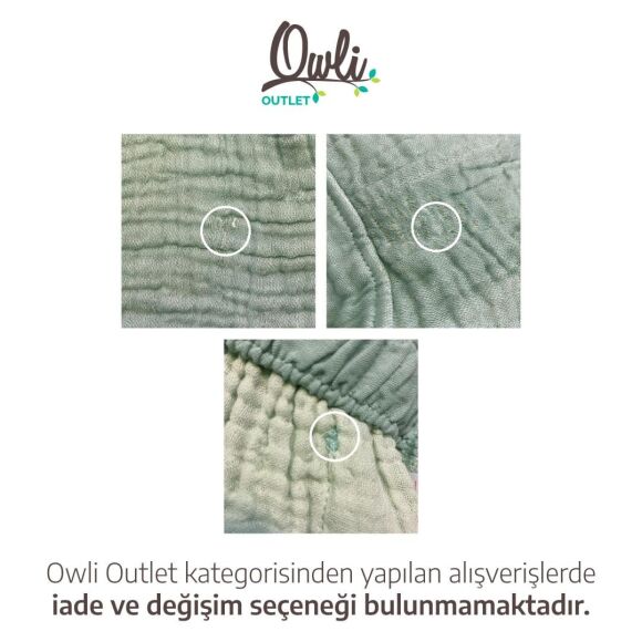 Outlet Owli 4 Kat Müslin Bornoz - 2
