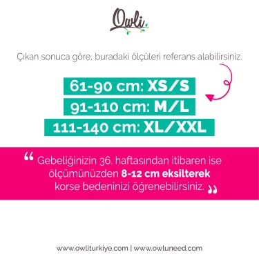 Owli Bamboo Premium Doğum Sonrası Korse Ten - 7
