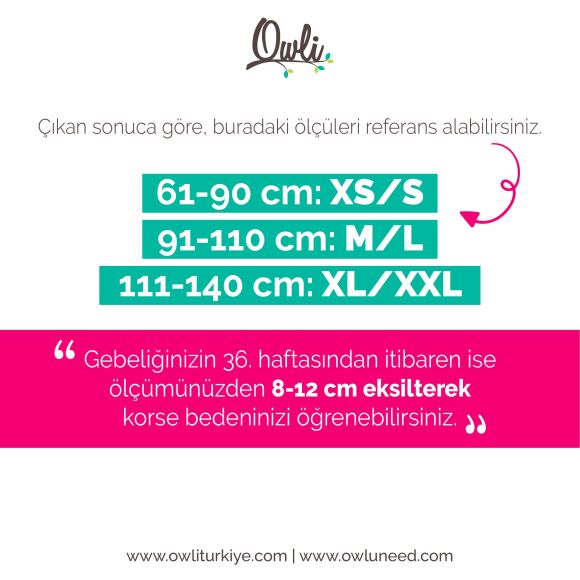 Owli Bamboo Premium Doğum Sonrası Korse Ten - 7