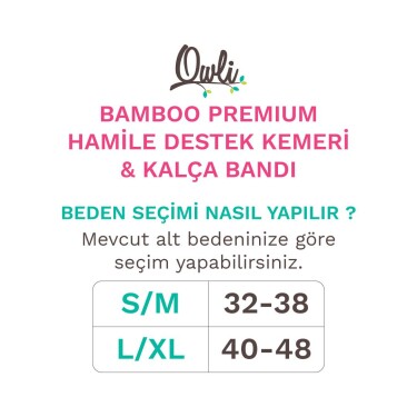 Owli Bamboo Premium Hamile Destek Kemeri 2'si 1 Arada Siyah - 7