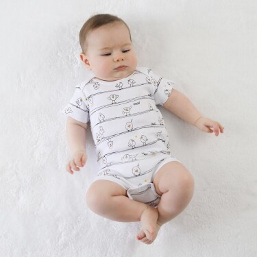 Owli Bebek Body Kısa Kol Early Birds - 3