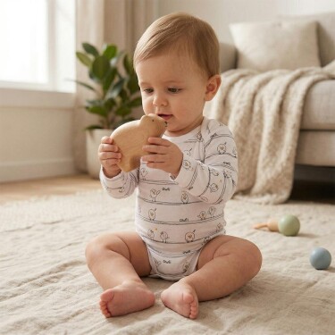 Owli Bebek Body Uzun Kol Early Birds - Owli