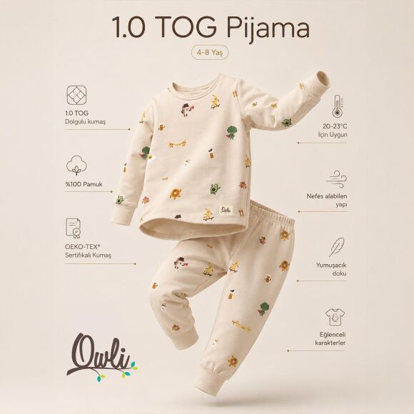 Owli Pijama Takımı 1.0 Tog Brekky - 2