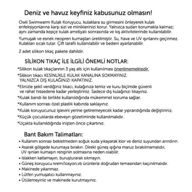 Owli Swimwarm Kulak Koruyucu Yetişkin Mavi - 6
