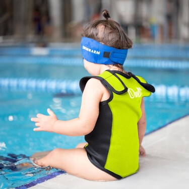 Owli Swimwarm Üşütmeyen Bebek Mayosu Neon Sarı - Siyah - 3