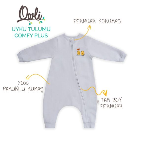 Owli Uyku Tulumu Comfy Plus Gri - 2
