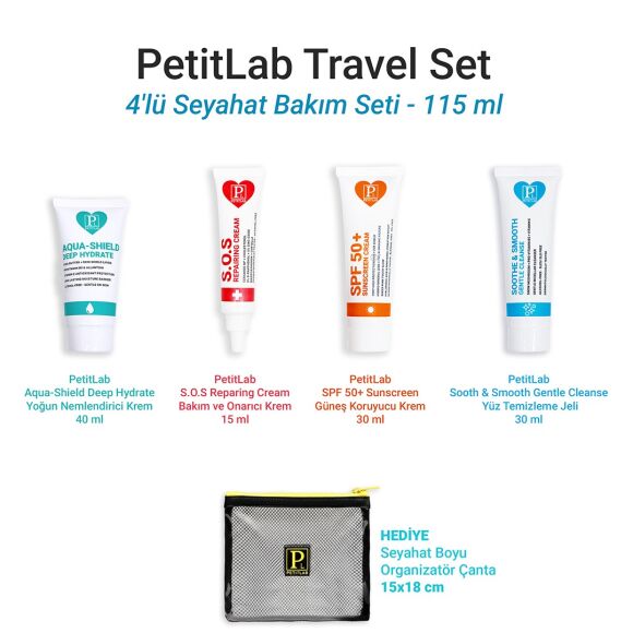 PetitLab Travel Set 4'lü Seyahat Bakım Seti *Organizatör Çanta Hediyeli